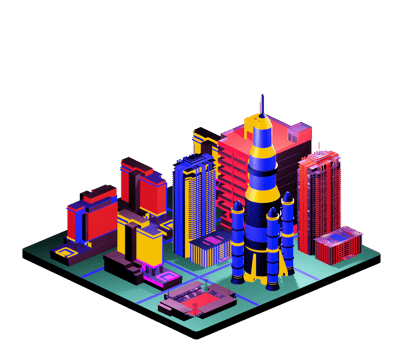 Isometric building in retro style png