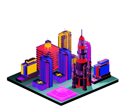 Isometric building in retro style png