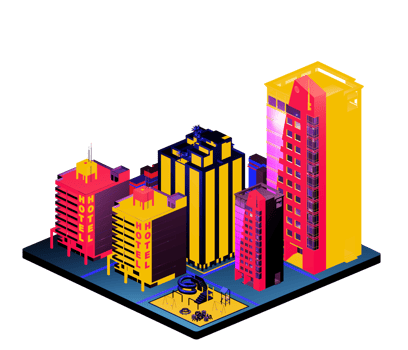 Isometric building in retro style png