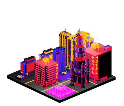Isometric building arrangement png