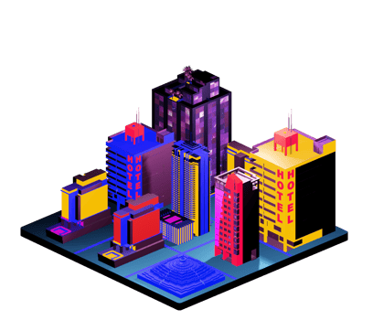 Isometric building arrangement png
