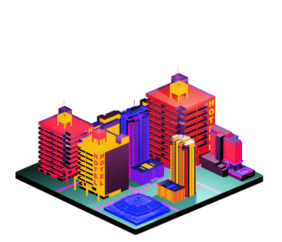 Isometric building arrangement png