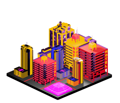 Isometric building in retro style png
