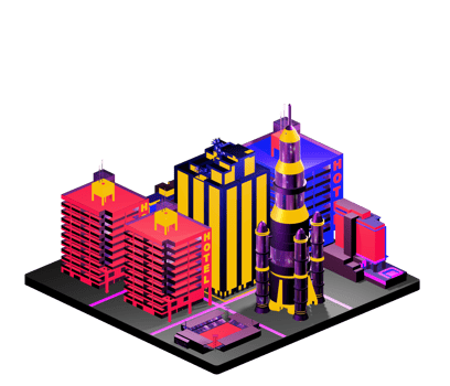 Isometric building in retro style png