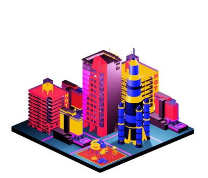 Isometric building in retro style png
