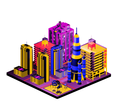 Isometric building in retro style png