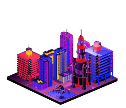 Isometric building in retro style png