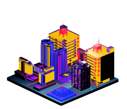 Isometric building arrangement png