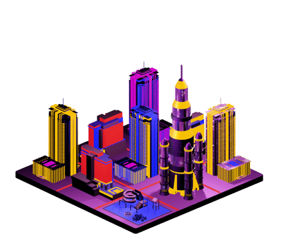 Isometric building arrangement png