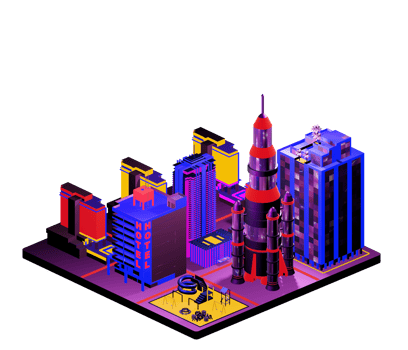 Isometric building arrangement png