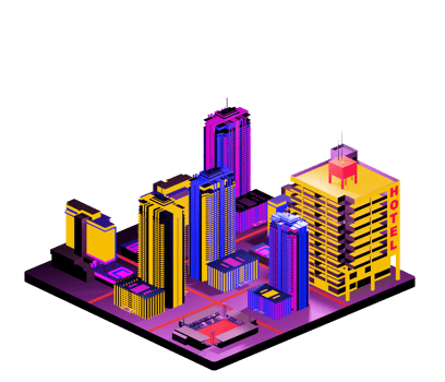 Isometric building arrangement png