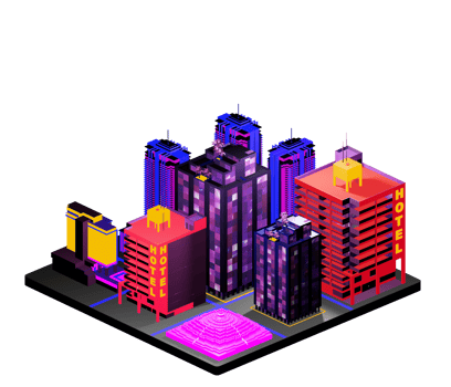 Isometric building arrangement png