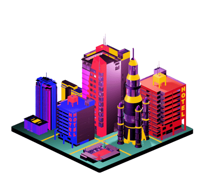 Isometric building arrangement png