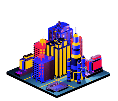 Isometric building arrangement png