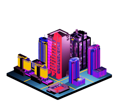 Isometric building arrangement png