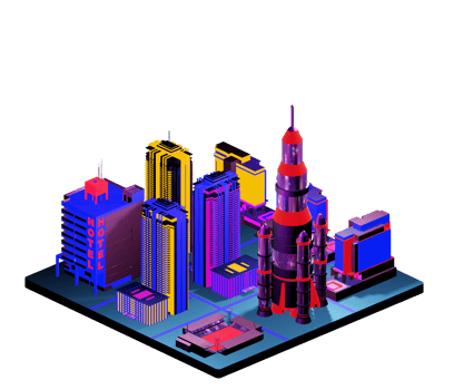 Isometric building arrangement png