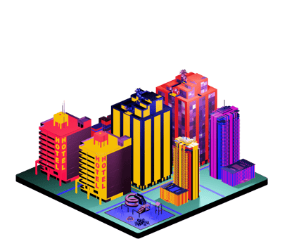 Isometric building arrangement png