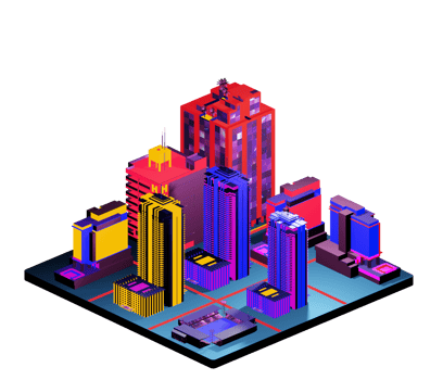 Retro isometric building png