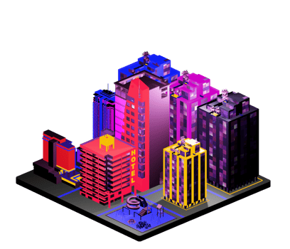 Isometric building in retro style png