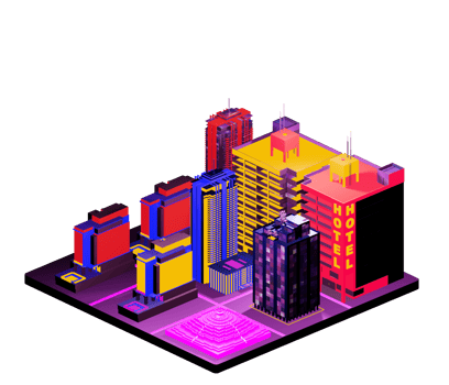 Isometric building in retro style png