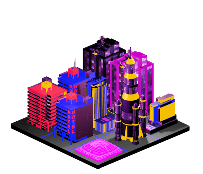 Isometric building in retro style png
