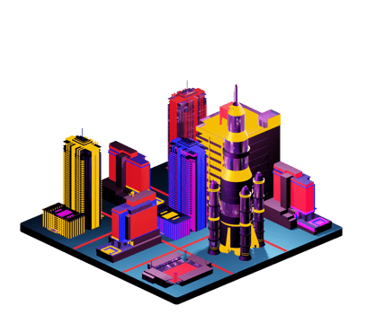 Isometric building in retro style png