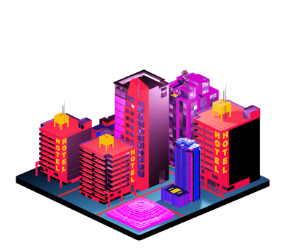Isometric building arrangement png