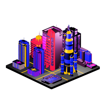 Isometric building arrangement png