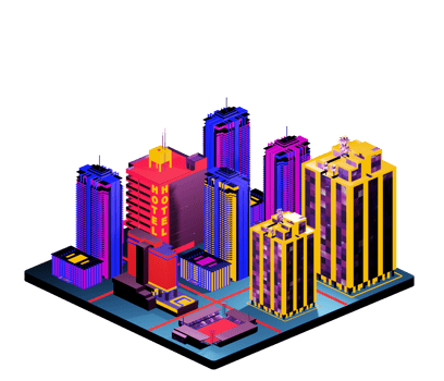 Isometric building arrangement png