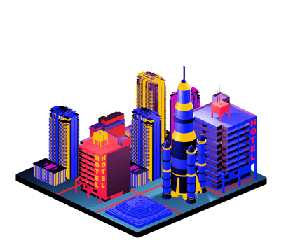 Isometric building arrangement png