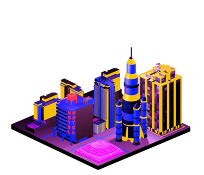 Isometric building arrangement png