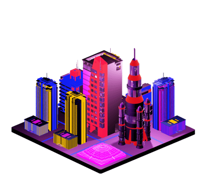 Isometric building arrangement png