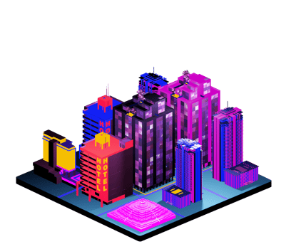 Retro isometric building png