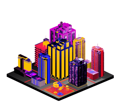 Retro isometric building png