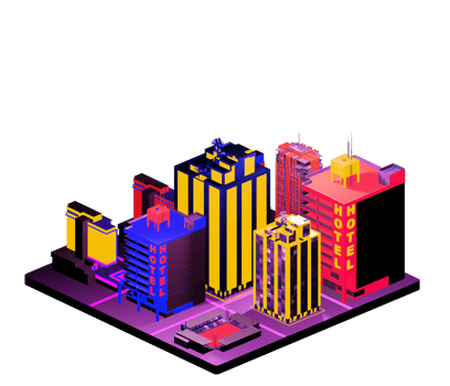 Retro isometric building png