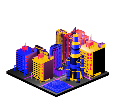 Retro isometric building png