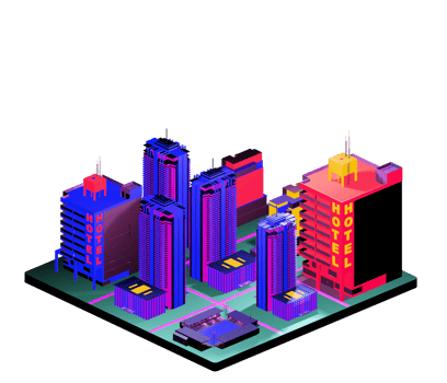 Retro isometric building png