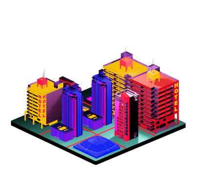 Isometric building in retro style png