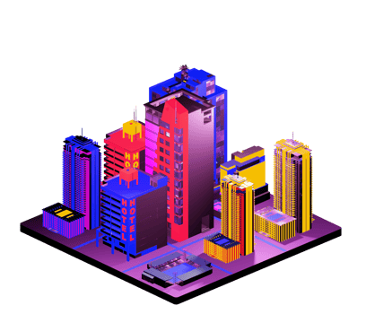Isometric building arrangement png