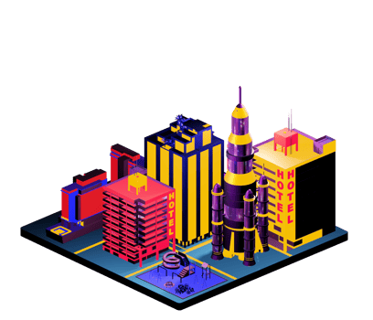 Isometric building arrangement png