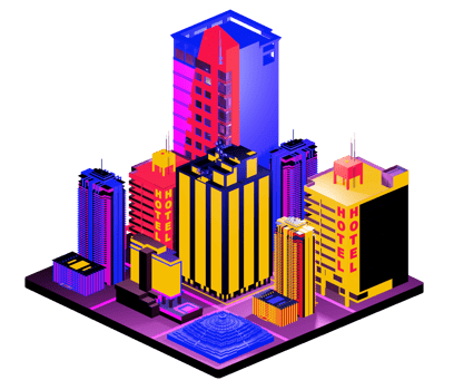 Isometric building arrangement png