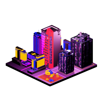 Isometric building arrangement png
