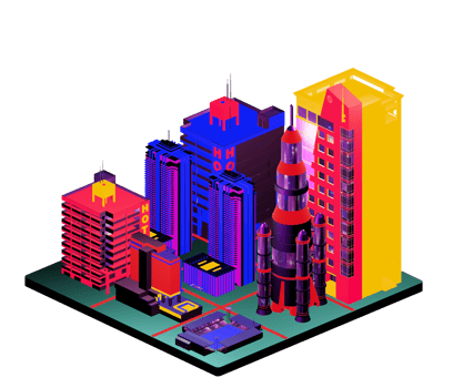 Isometric building arrangement png