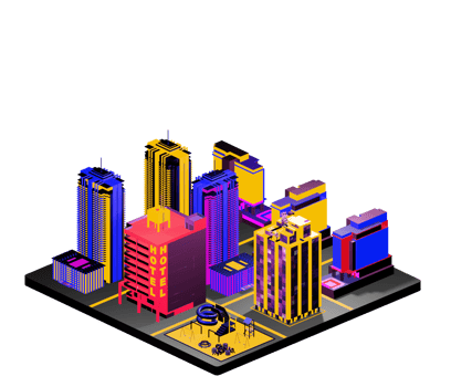 Isometric building arrangement png