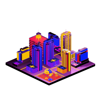 Isometric building arrangement png