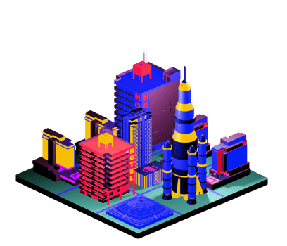 Isometric building arrangement png