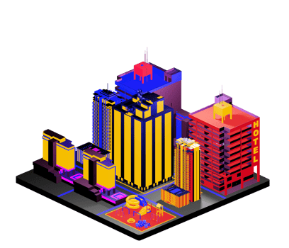 Isometric building arrangement png
