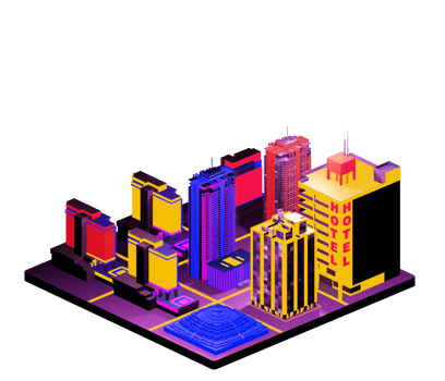 Retro isometric building png