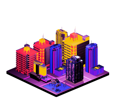 Retro isometric building png