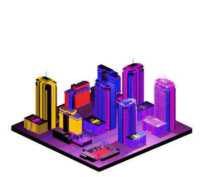 Retro isometric building png